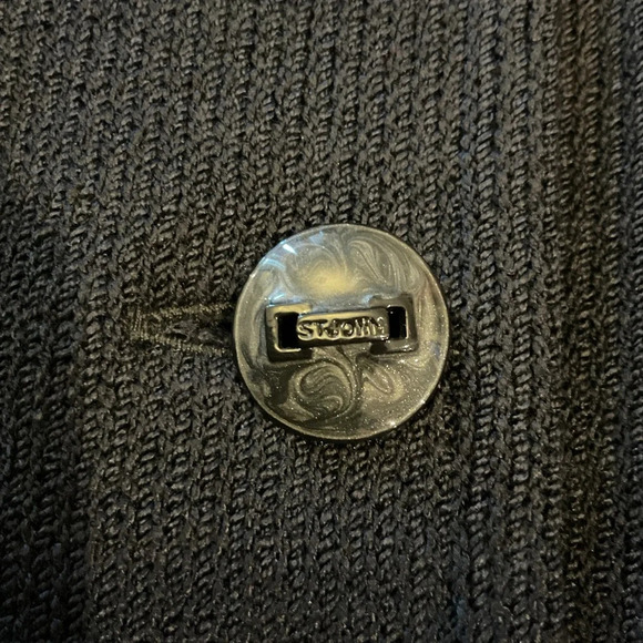 St John Collection Vintage Black Wool Knit Blazer Cardigan Suit Jacket Y2K w Pin - Picture 5 of 6